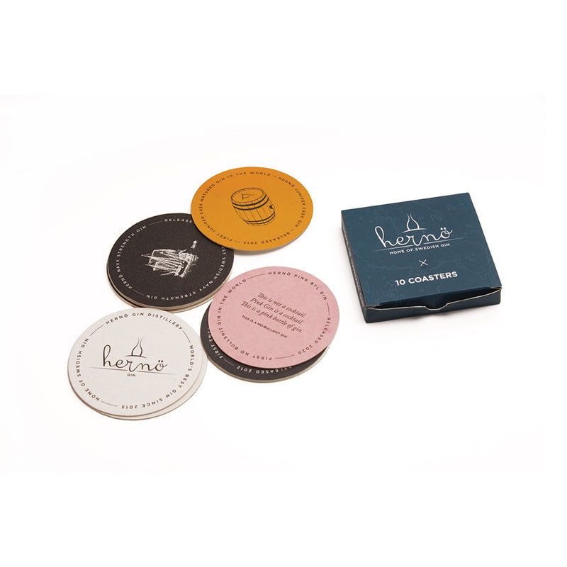 10-pack glasunderlägg i kartong – Profileproduction