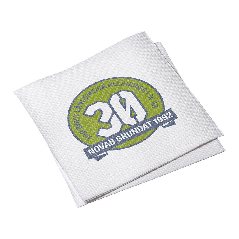 Lunchservetter Vit, Airlaid, CMYK inklusive 4-färgstryck - 33x33cm – Profileproduction