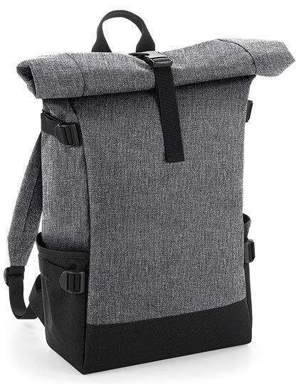Block Roll-Top Ryggsäck – Grey Marl / Black