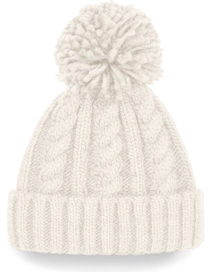 Beechfield B480 Cable Knit Melange Beanie – leverantörens modellbild