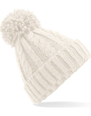 Beechfield B480 Cable Knit Melange Beanie – leverantörens modellbild