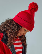 Beechfield B426B Junior Original Pom Pom Beanie – leverantörens modellbild