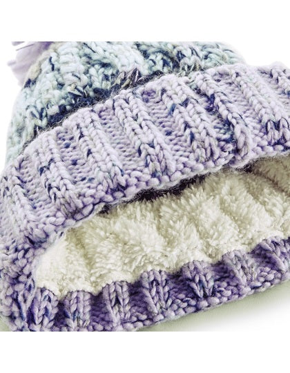 Beechfield B486 Corkscrew Pom Pom Beanie – leverantörens modellbild