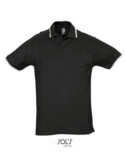 Contrast-Polo Practice – herr – Black / White