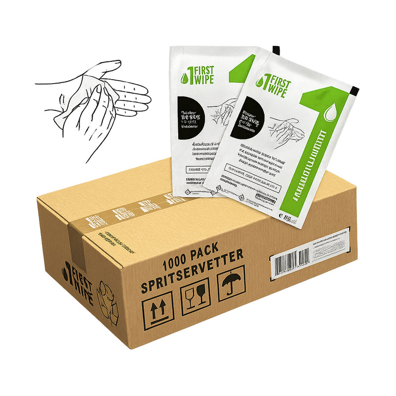 First Wipe desinficerande våtservetter - 1.000 pack – Profileproduction