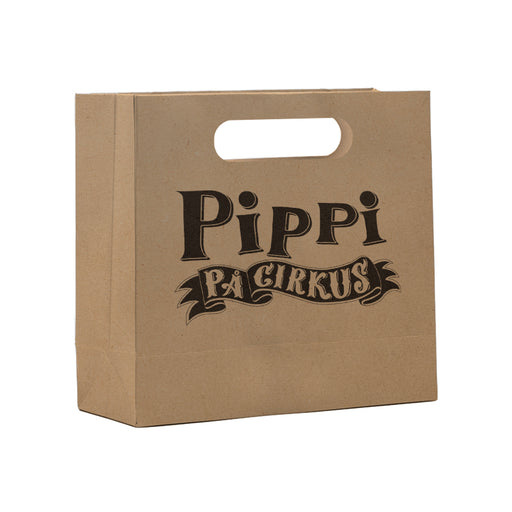 Papperspåsar DELUXE stansade handtag 42+12x41cm Brun – Profileproduction