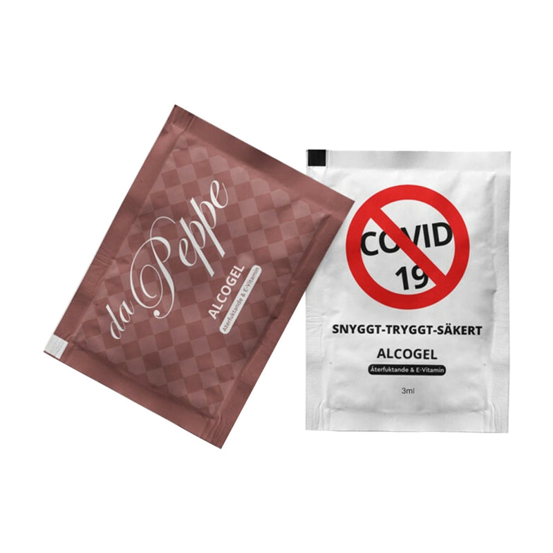 Alcogel singlepack 3ml 5x7cm - Digitaltryck – Profileproduction