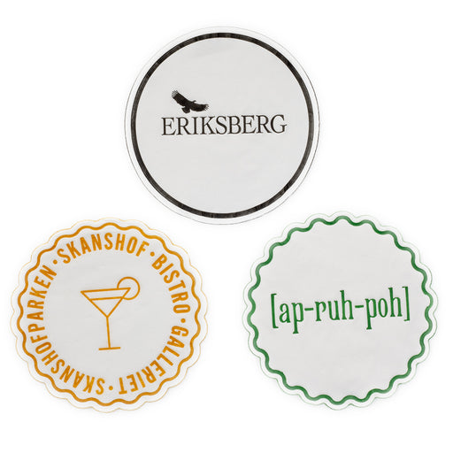 Glasunderlägg i papper inkl tryck – Profileproduction
