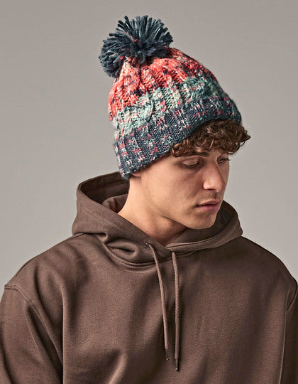 Beechfield B486 Corkscrew Pom Pom Beanie – leverantörens modellbild