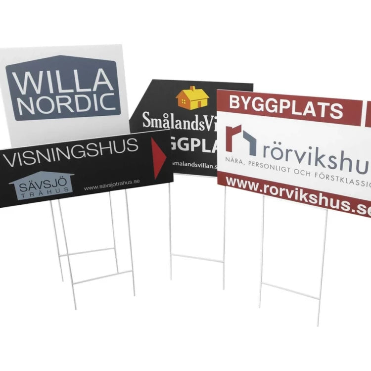 Mäklarskylt  Kanalplastskylt