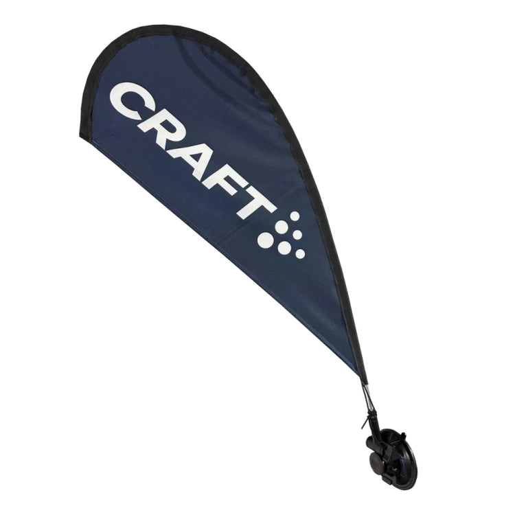 Beachflagga med sugproppsfäste