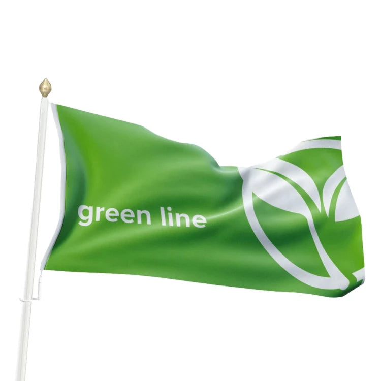 160g RPET (Green Line) Liggande flagga 300x180cm