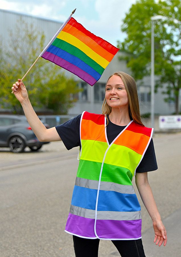 Reflexväst “Pride“ - Regnbåge - CO2 Neutral