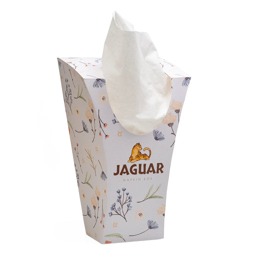 Näsdukar med bilanpassad förpackning i eget tryck – Profileproduction