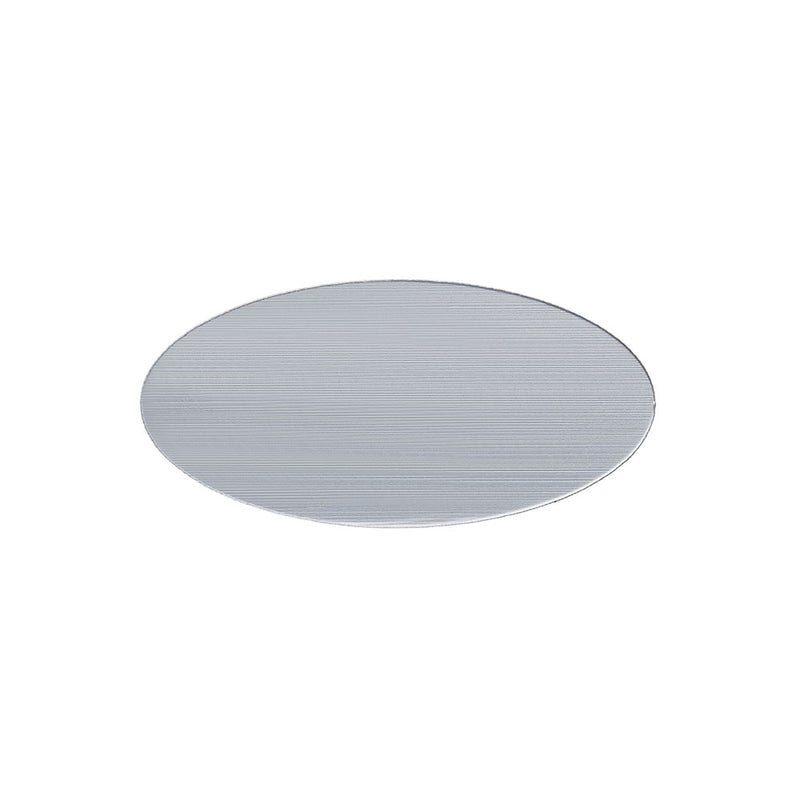 Arninge oval namnbricka i plast 29 × 60 mm – Silver