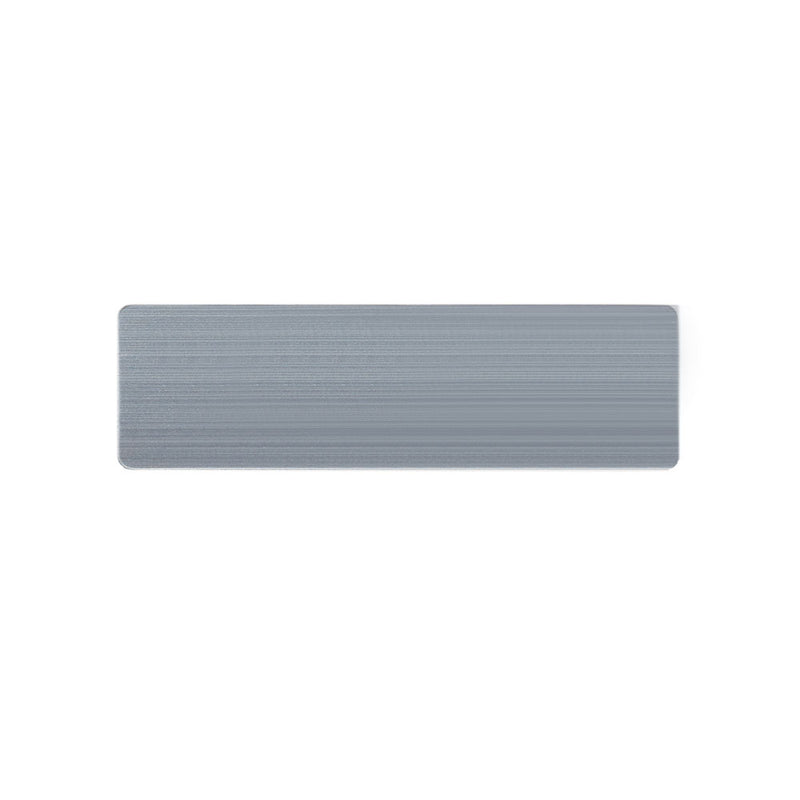 Vallentuna rektangulär namnbricka i plast 21 × 70 mm – Silver