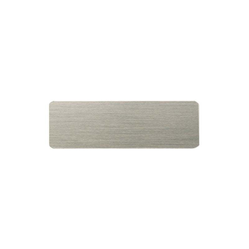 Rimbo rektangulär namnbricka i metall 18 × 60 mm – Silver
