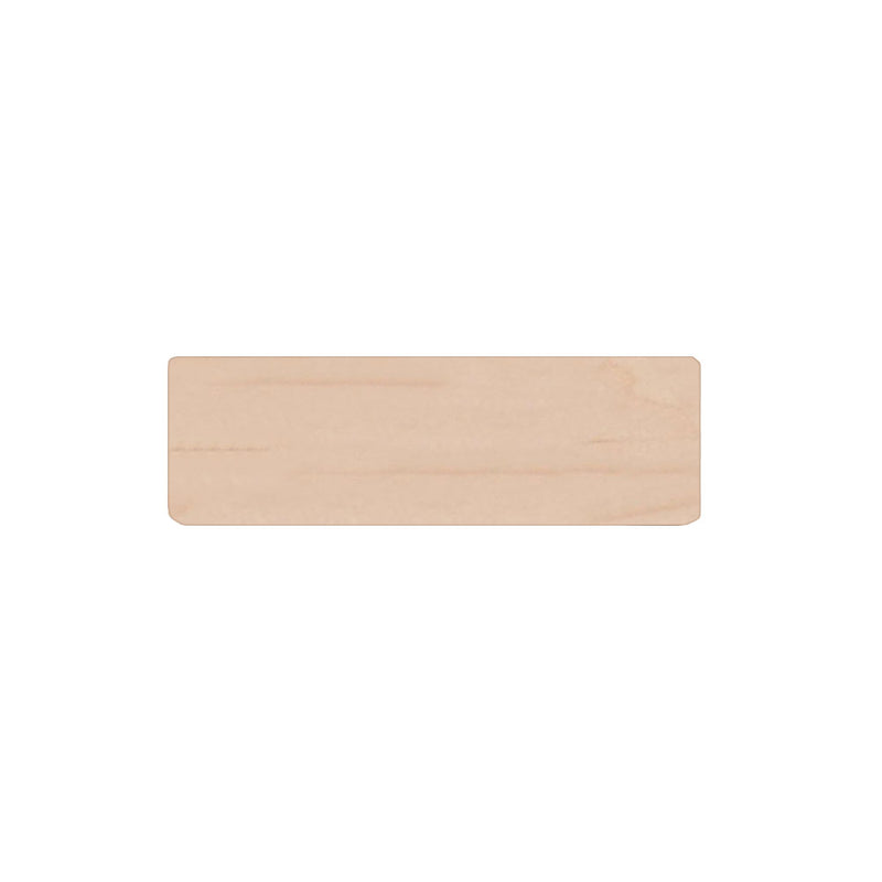 Rimbo rektangulär namnbricka i trä 18 × 60 mm – Lönn