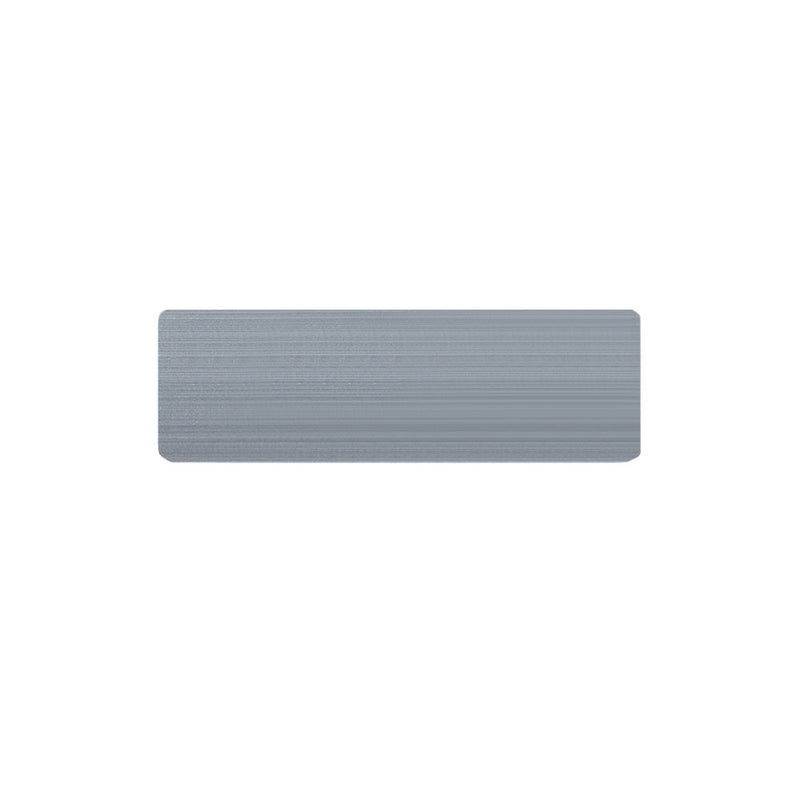 Rimbo rektangulär namnbricka i plast 18 × 60 mm – Silver