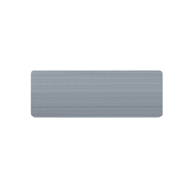 Rydbo rektangulär namnbricka i plast 25 × 69 mm – Silver