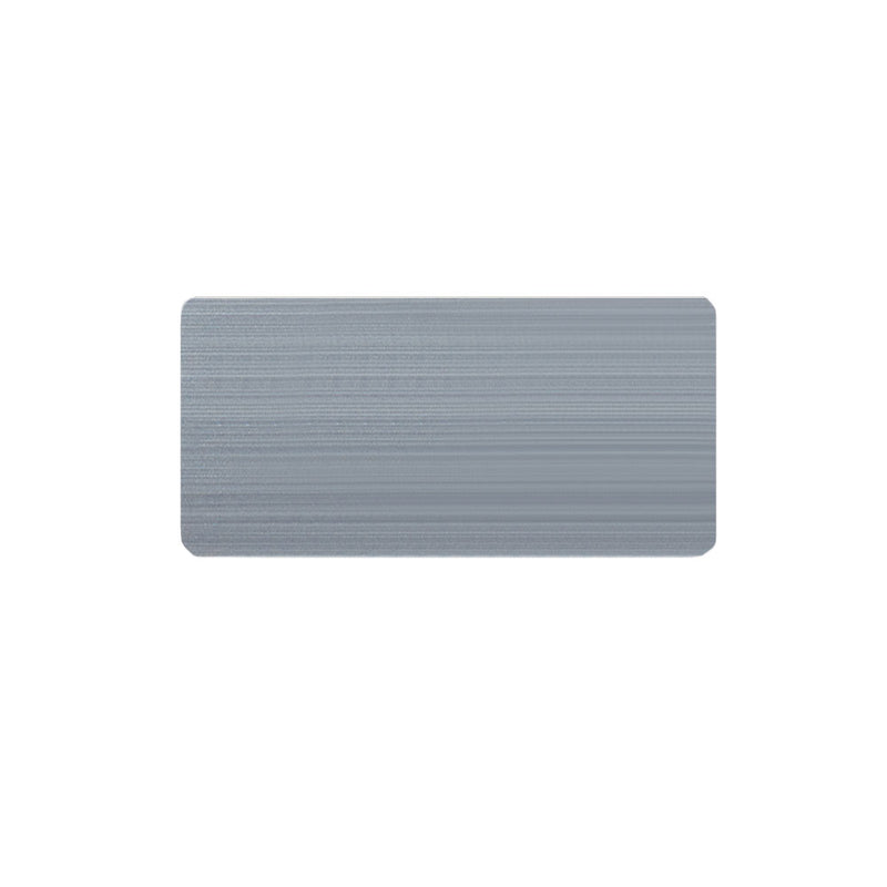 Runö rektangulär namnbricka i plast 30 × 60 mm – Silver
