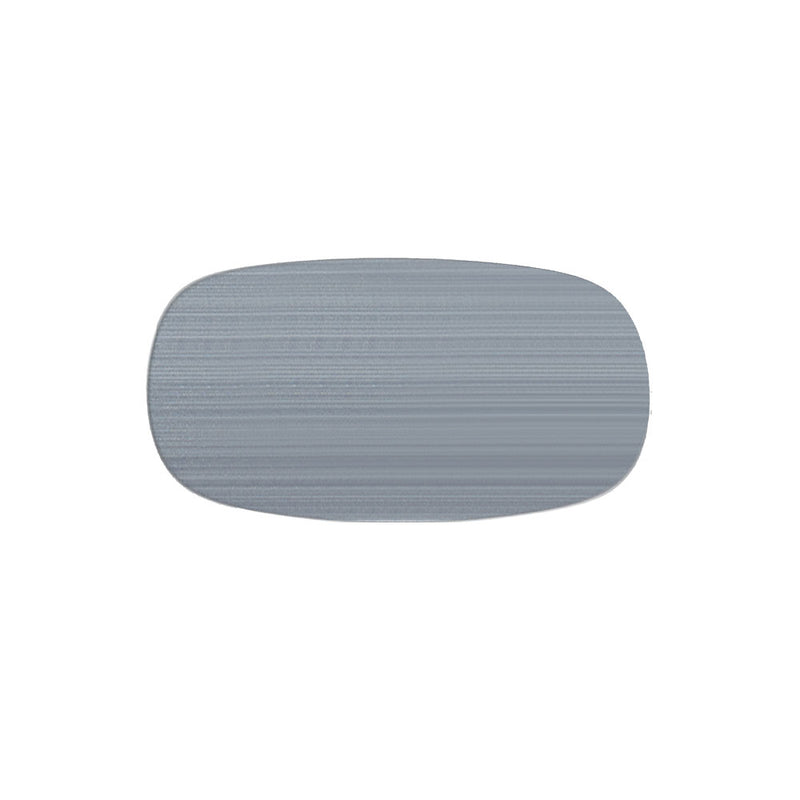Tibble TV-formad namnbricka i plast 32 × 63 mm – Silver