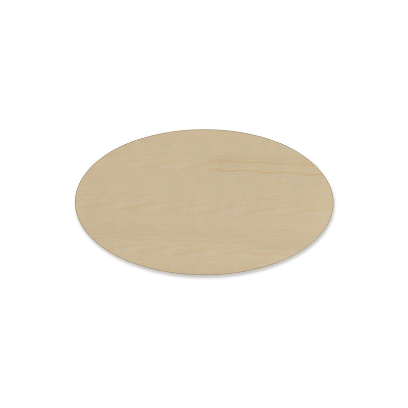 Ormsta oval namnbricka i trä 34 × 59 mm – Björk