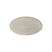 Ormsta oval namnbricka i metall 34 × 59 mm – Silver