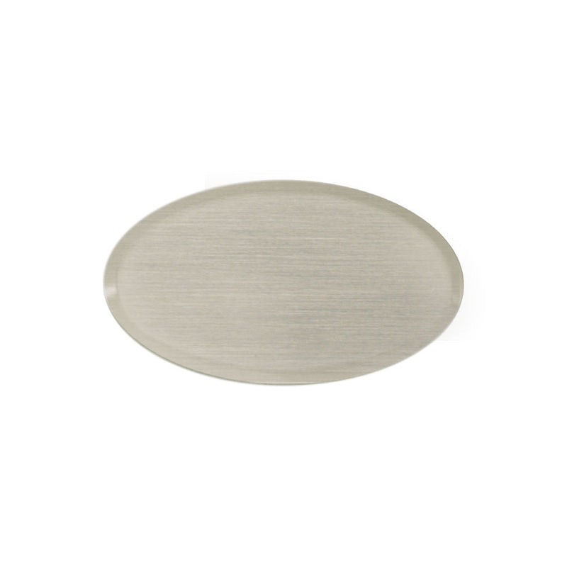 Ormsta oval namnbricka i metall 34 × 59 mm – Silver
