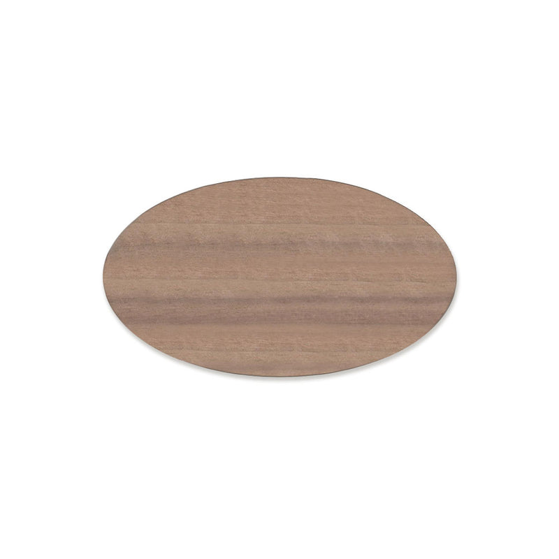Ormsta oval namnbricka i trä 34 × 59 mm
