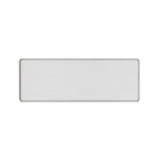 Venice rektangulär namnbricka i aluminium 25 × 69 mm – Silver