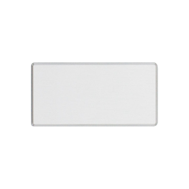 Konstantinopel rektangulär namnbricka i aluminium 30 × 60 mm – Silver