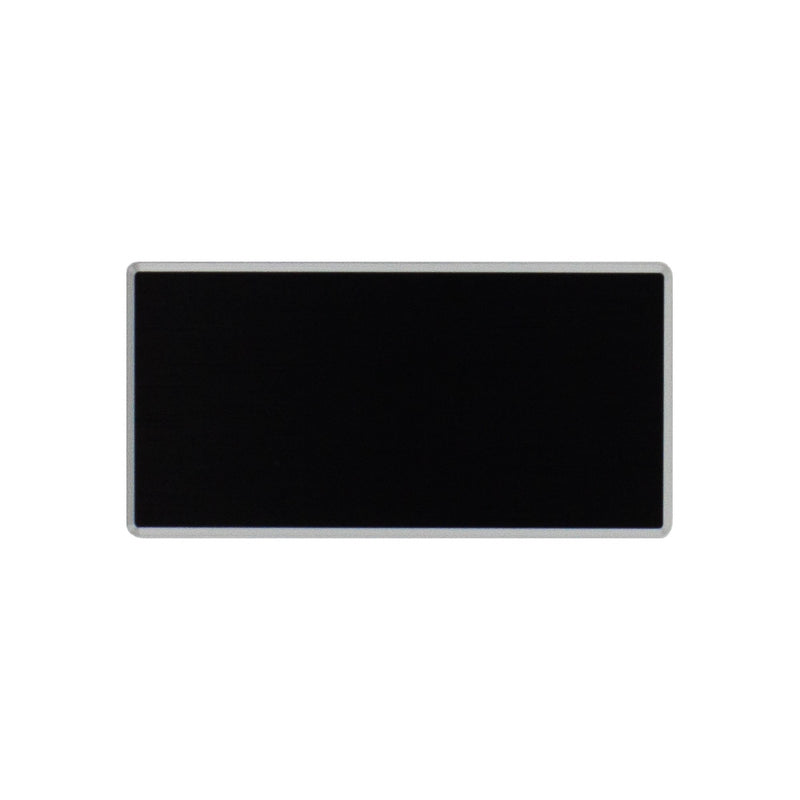 Konstantinopel rektangulär namnbricka i aluminium 30 × 60 mm – Svart
