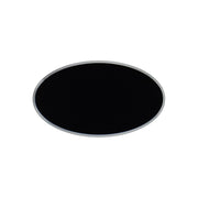 Paris oval namnbricka i aluminium 34 × 59 mm – Svart