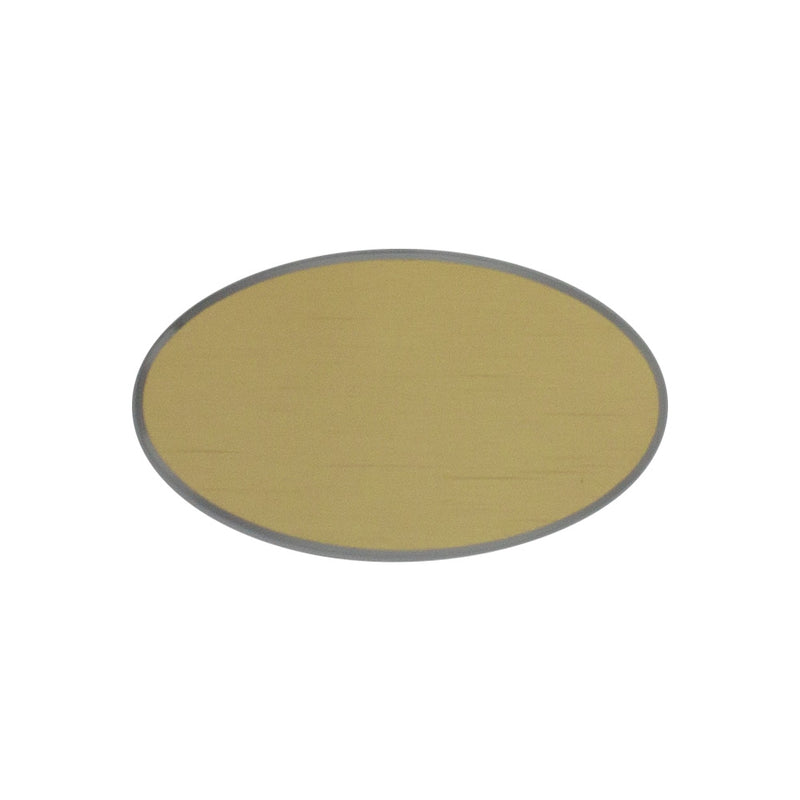 Paris oval namnbricka i aluminium 34 × 59 mm