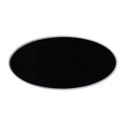 Munchen oval namnbricka i aluminium 38 × 76 mm – Svart