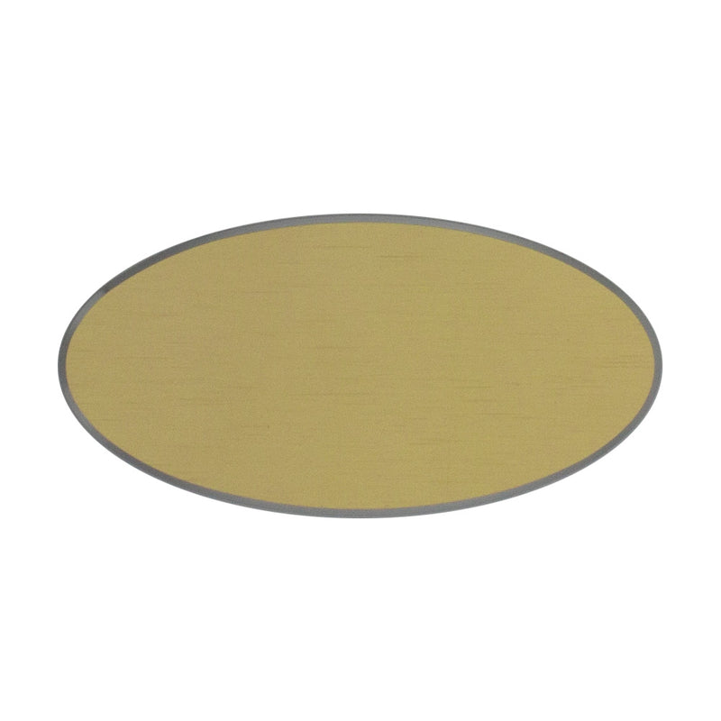 Munchen oval namnbricka i aluminium 38 × 76 mm