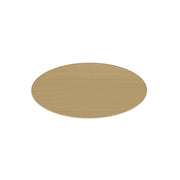 Arninge oval namnbricka i plast 29 × 60 mm, guld