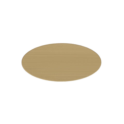 Arninge oval namnbricka i plast 29 × 60 mm, guld