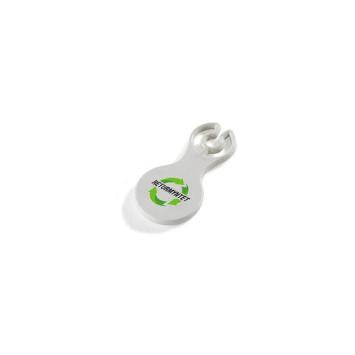 Kundvagnsmynt Returmyntet Snäpptian 10 DKK/1 EUR – vit