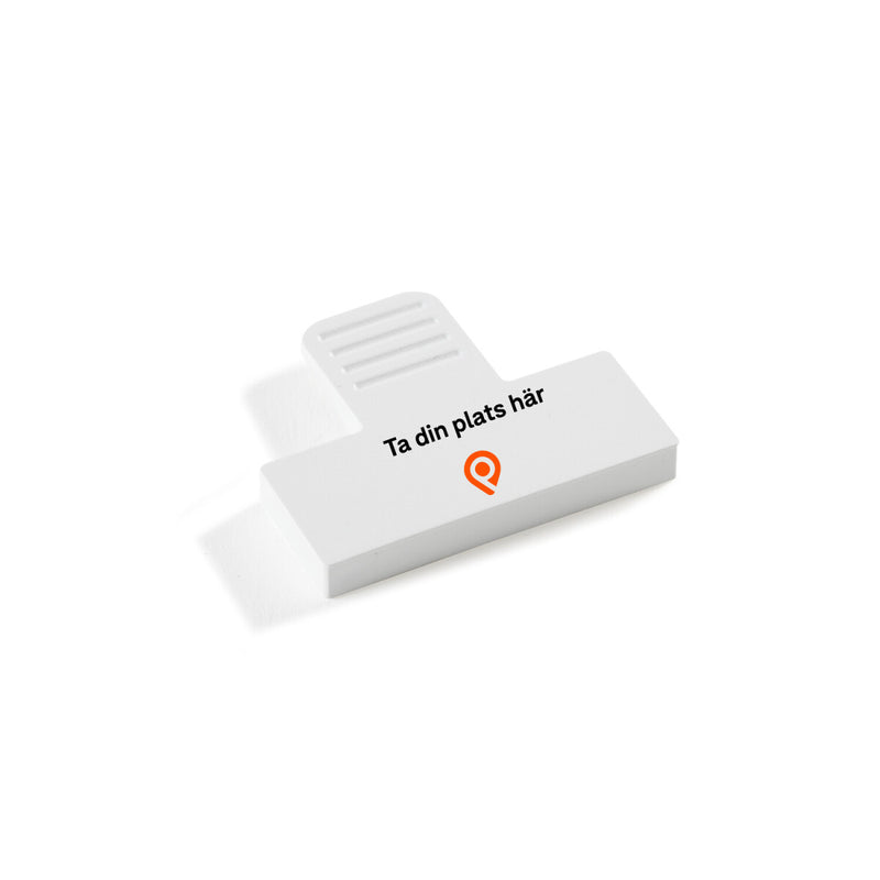 Kylskåpsmagnet hård med vippfunktion 50x42 mm – vit