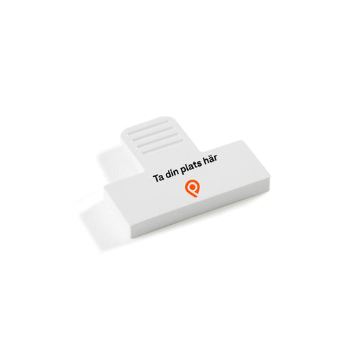 Kylskåpsmagnet hård med vippfunktion 50x42 mm – vit