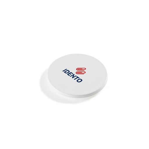 Kylskåpsmagnet hård rund Ø 40 mm – vit