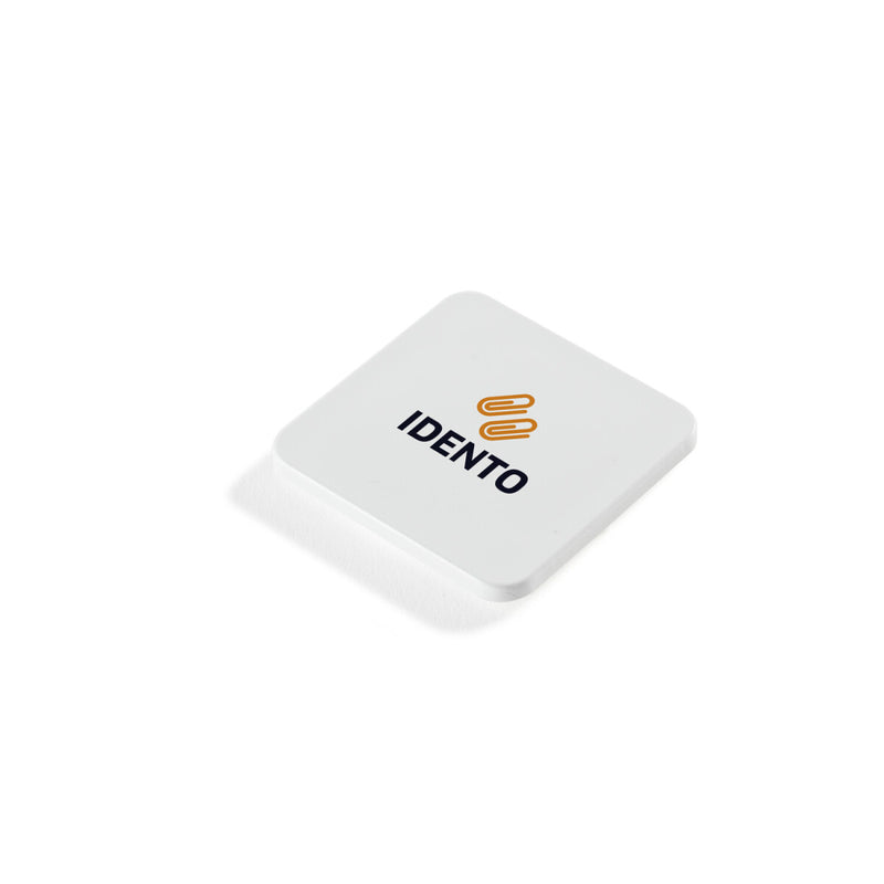 Kylskåpsmagnet hård rundade hörn 41x41 mm – vit
