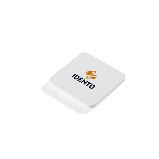 Kylskåpsmagnet hård rundade hörn 41x41 mm – vit