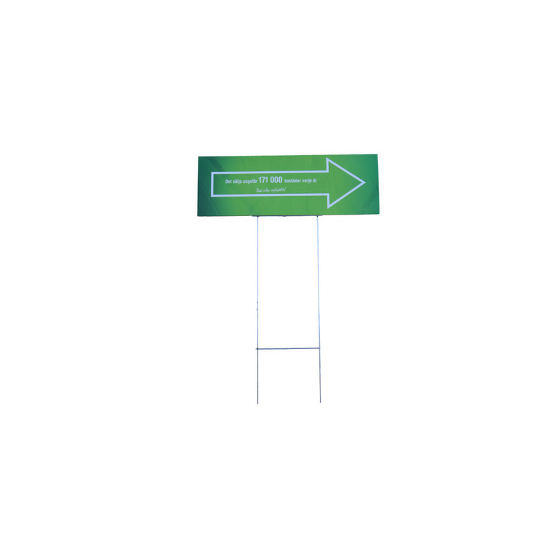 Mäklarskylt – Mäklarskylt - 50x17 cm | vit