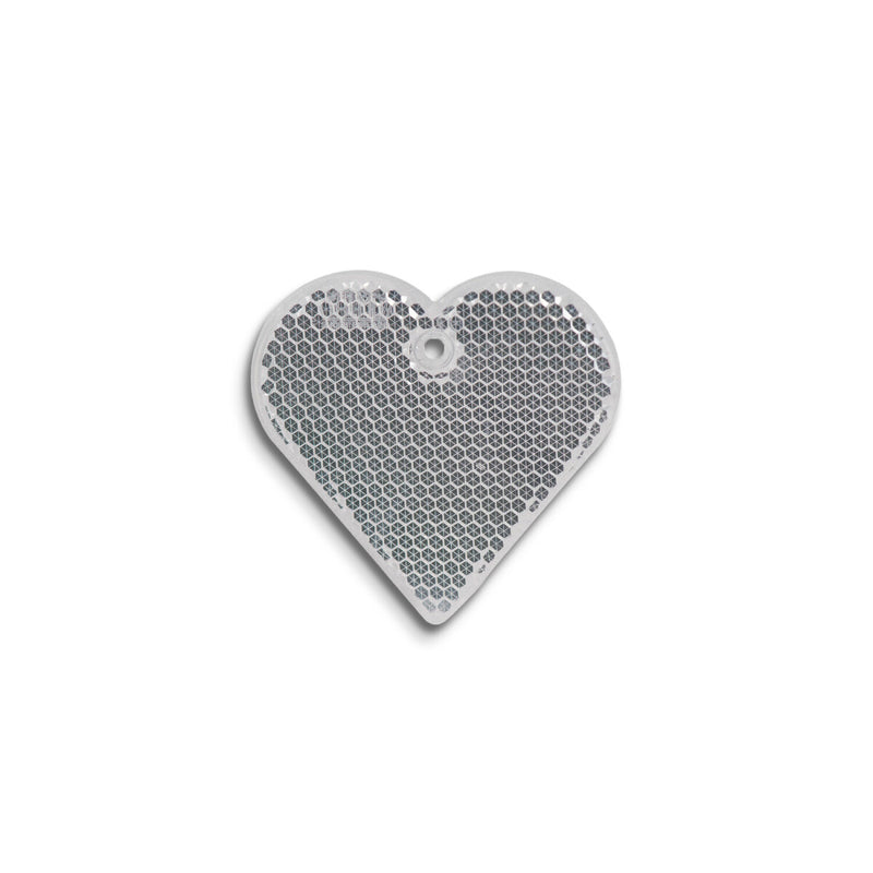 Reflexbricka Hjärta 57x57 mm – glasklar