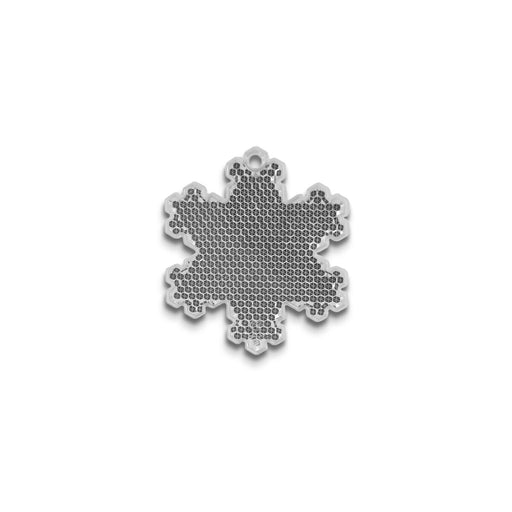 Reflexbricka snöflinga – Reflexbricka Snöflinga 58x66 mm | glasklar