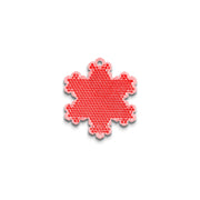 Reflexbricka snöflinga – Reflexbricka snöflinga 58x66mm | röd