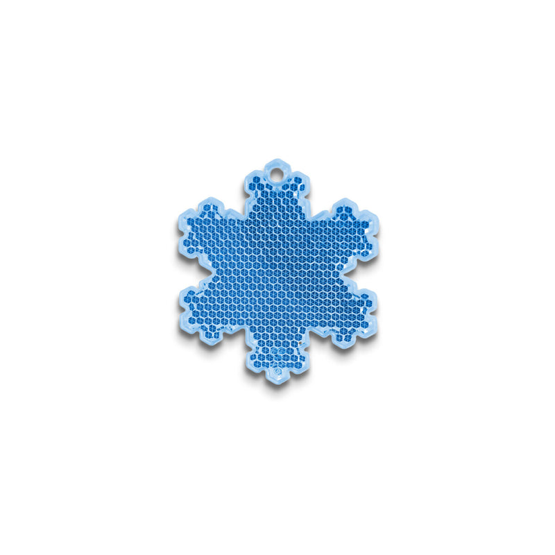 Reflexbricka snöflinga – Reflexbricka Snöflinga 58x66 mm | blå